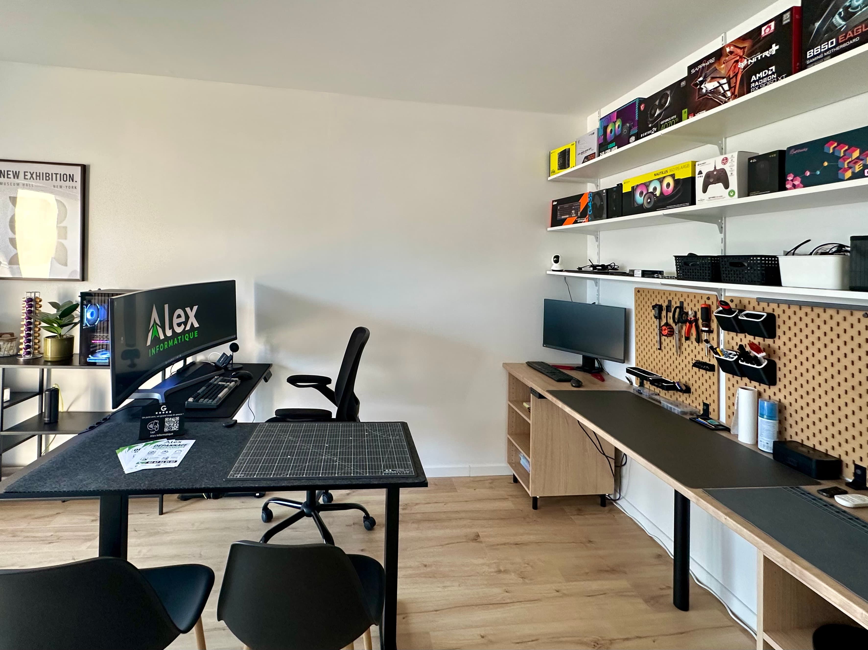 Intérieur de l'atelier Alex Informatique